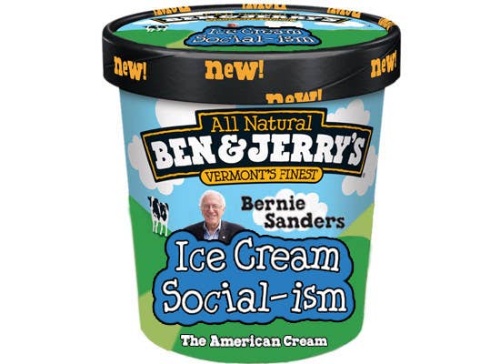 Bernie Sanders Ben & Jerry's Flavor: Ice Cream Social-ism