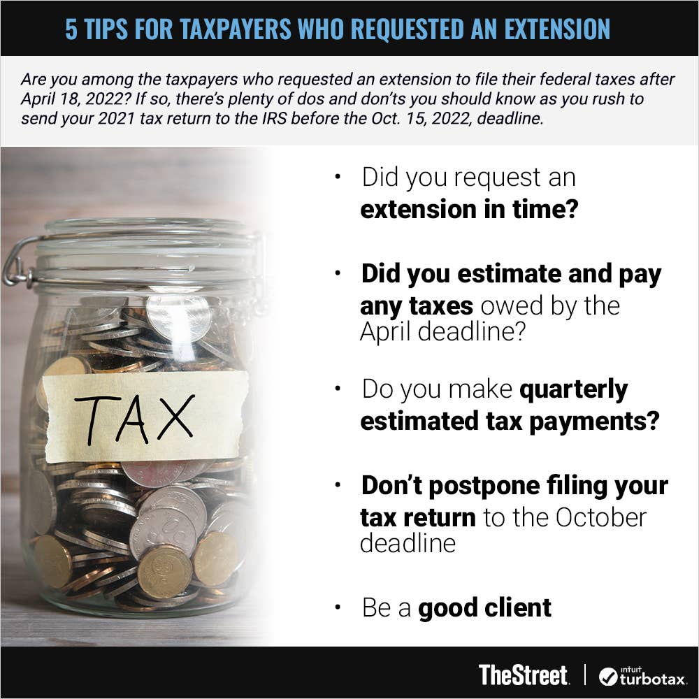 Five Tips for Taxpayers Who Requested an Extension to File Federal ...
