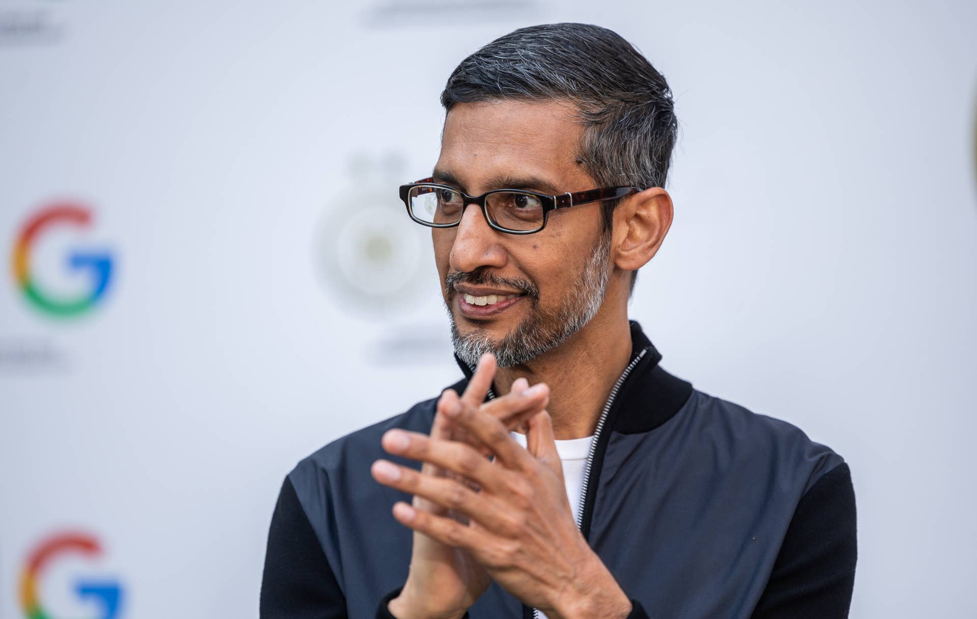 BERLIN, GERMANY - MAY 25: Sundar Pichai, CEO Google and Alphabet attends the Germany Women and Google Partnership event at Google office on May 25, 2023 in Berlin, Germany. (Photo by Boris Streubel/Getty Images for DFB)