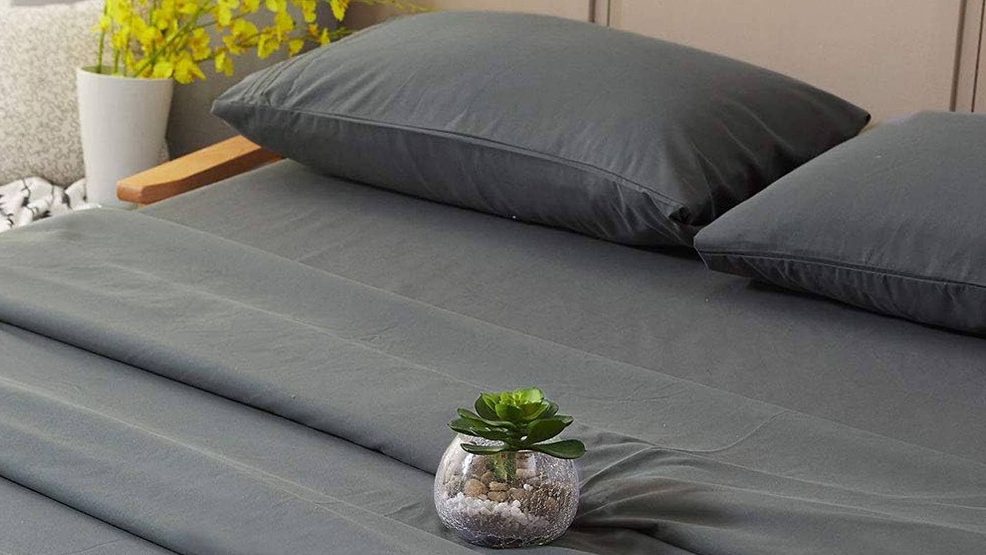 The Sonoro Kate Queen Bed Sheet Set is on sale right now at Amazon
