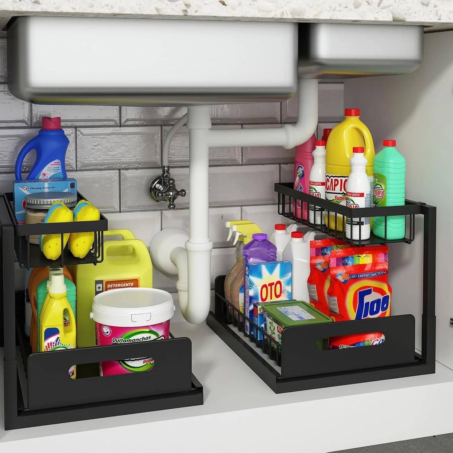 Walmart is selling a $56 under-sink organizer set for $27 - TheStreet