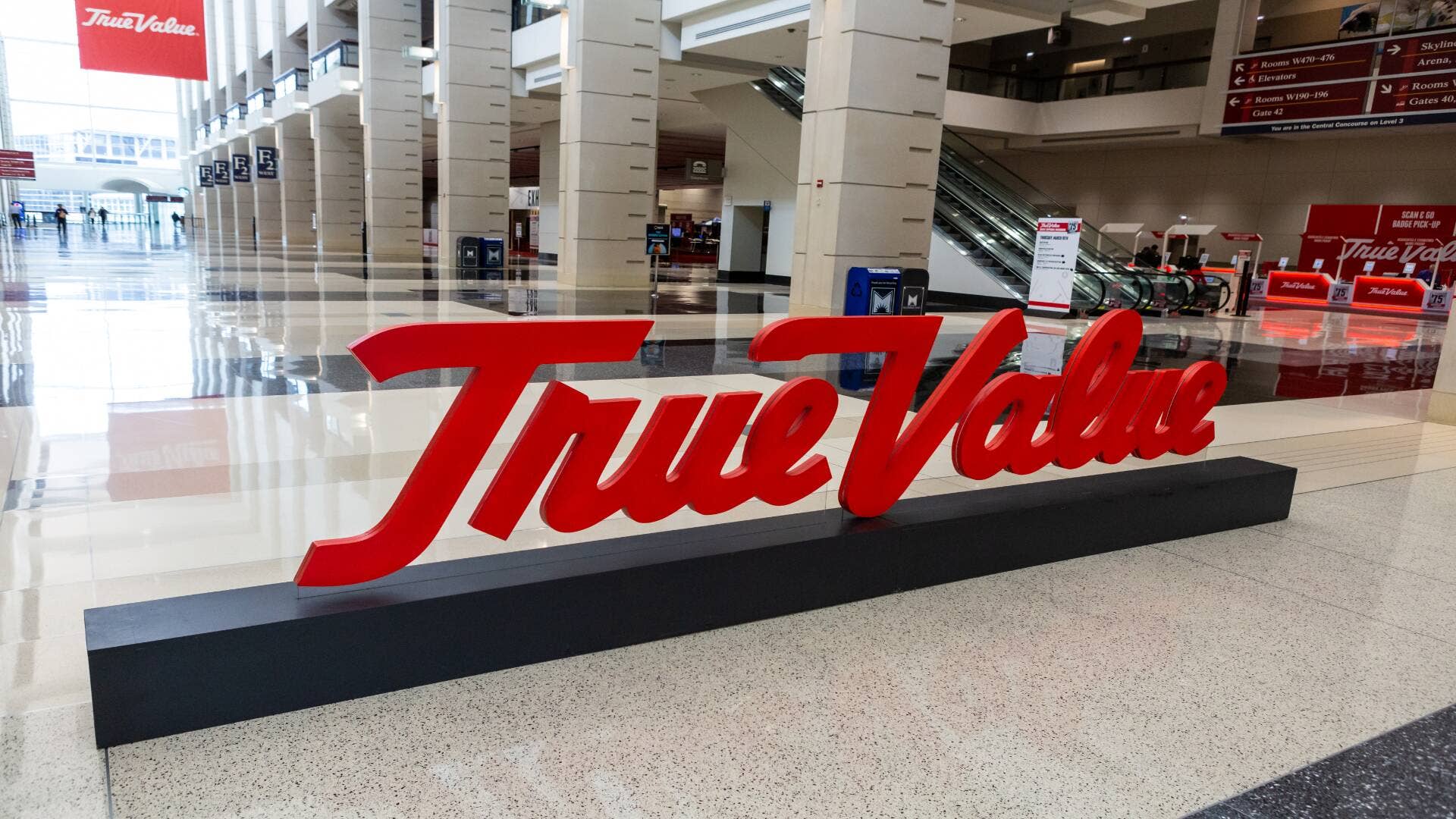 The exterior of a True Value store. lead.