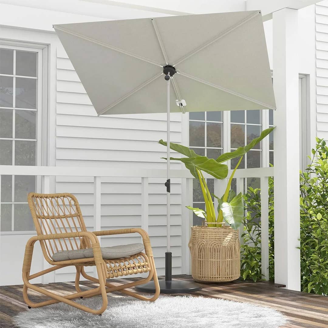 gow to patio table tilt umbrella Treasure Garden 11 ft Octagonal Outdoor (High-Perform ensuring firmness and rustproof while providing you with smooth Tilt Umbrella Umbrella For Patio