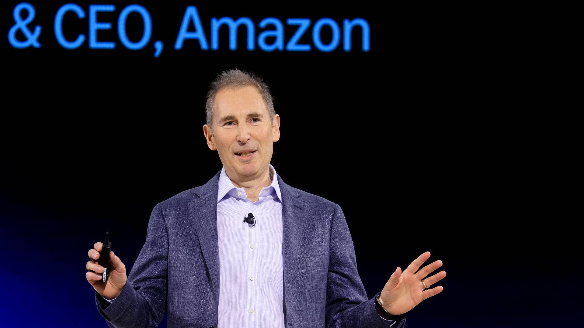 Andy Jassy, CEO of Amazon.com Inc., speaks during an unveiling event in New York