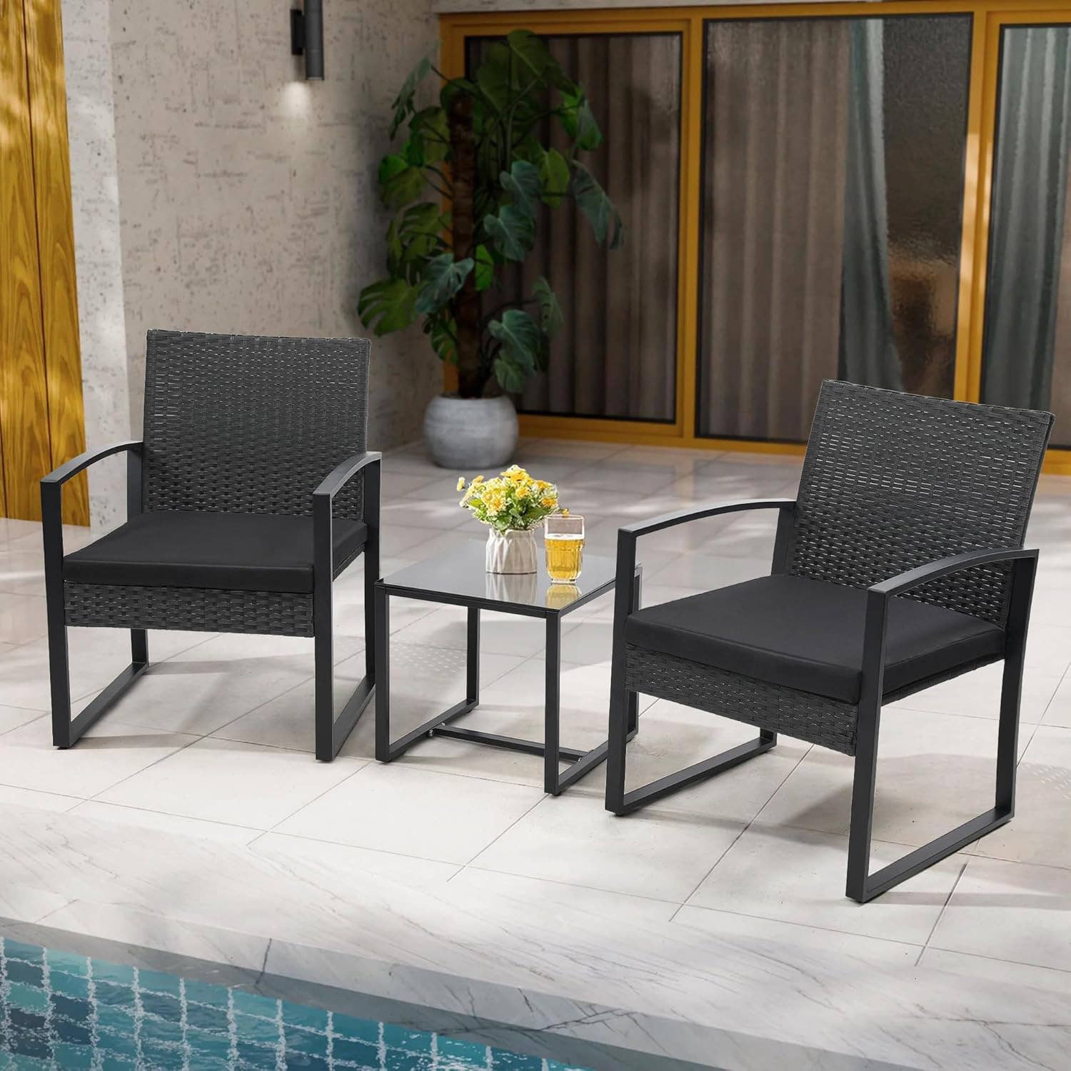 Amazon's bestselling 3-piece wicker patio bistro set is $75 - TheStreet