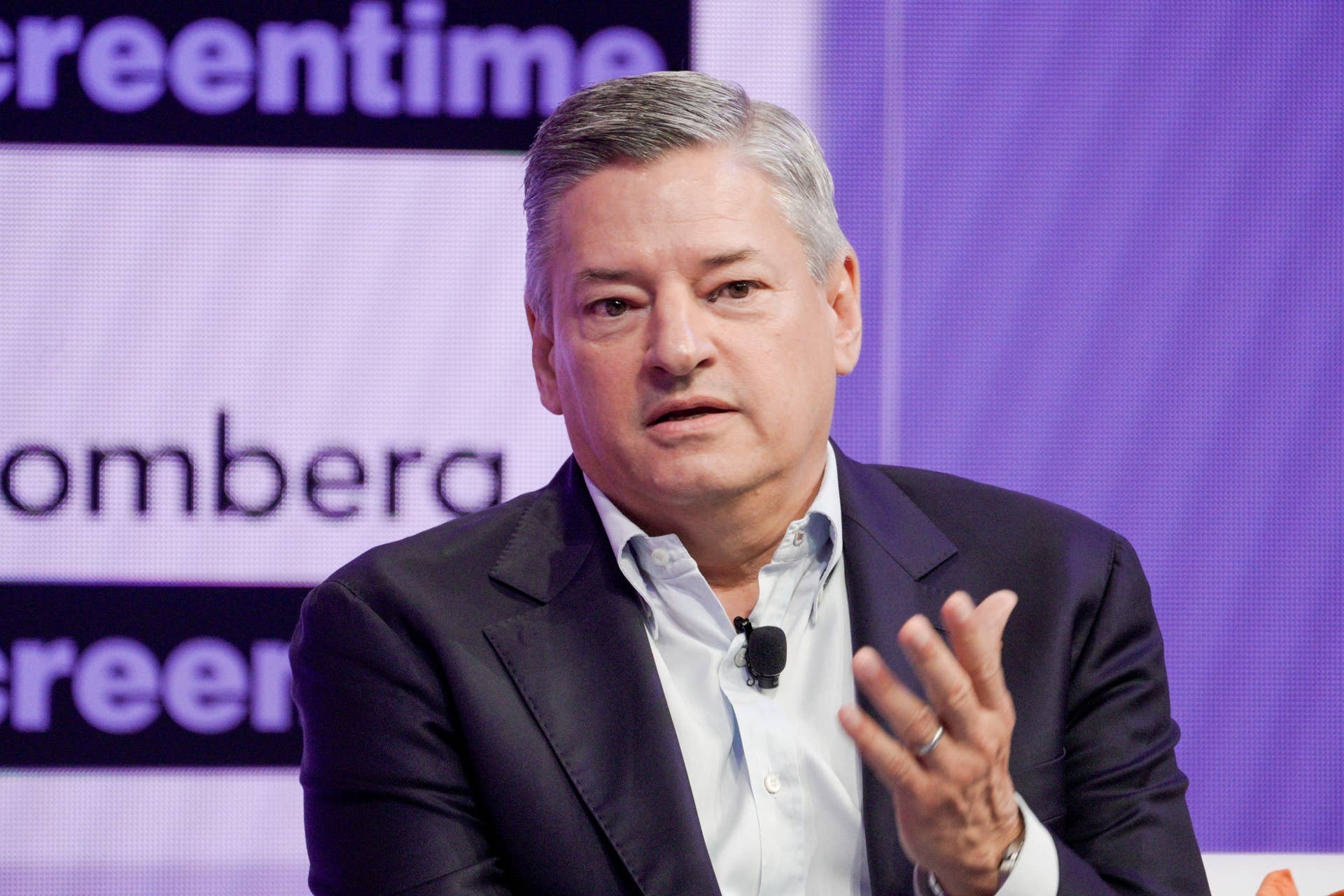 Netflix Co-CEO Ted Sarandos speaks at Bloomberg Screentime event in Los Angeles