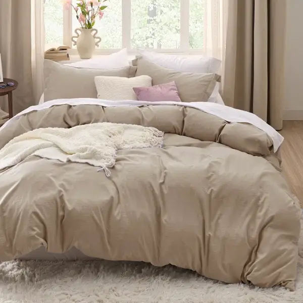 Bedsure Microfiber 3-Piece Duvet Cover Bedding Set 