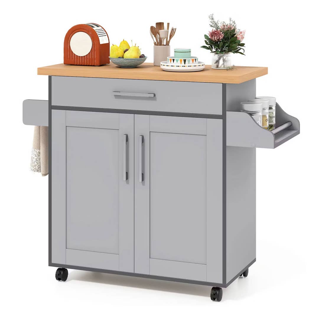 Target's spacious 2-door rolling kitchen island is 71% off - TheStreet
