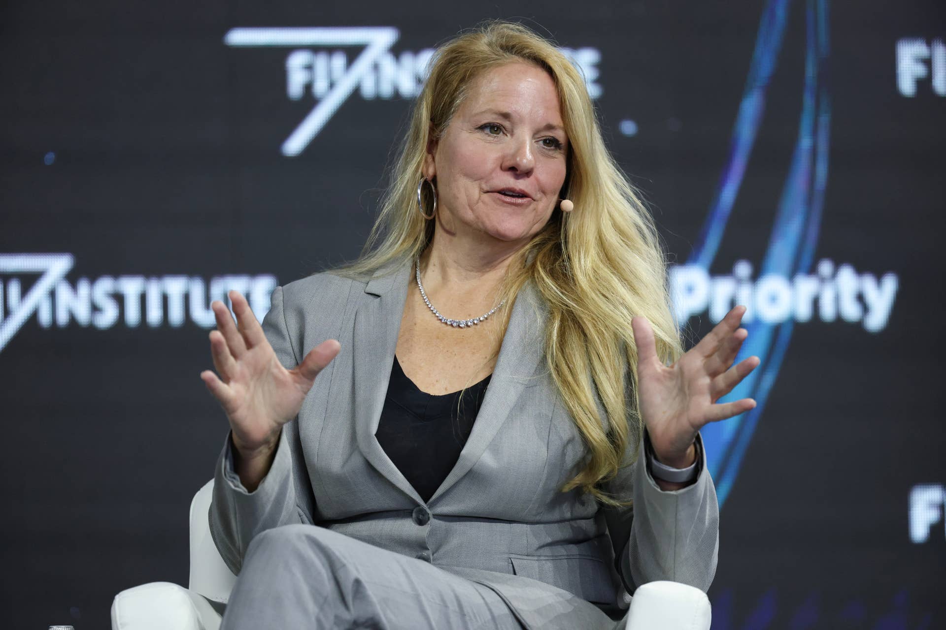 Gwynne Shotwell, President & COO, SpaceX, speaks during the third day of the FII PRIORITY Summit.