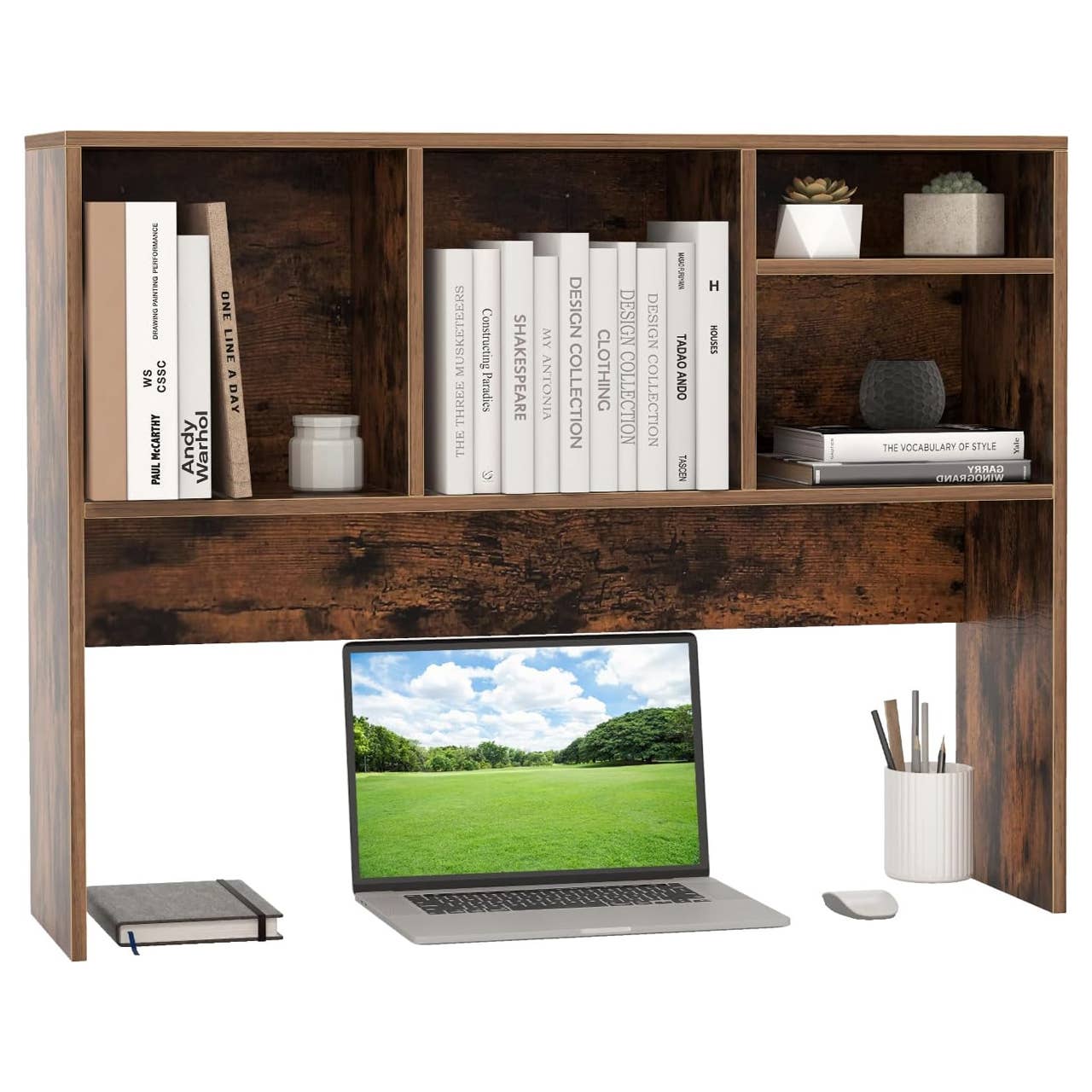 Amazon's $53 desktop bookshelf can declutter your work space - TheStreet