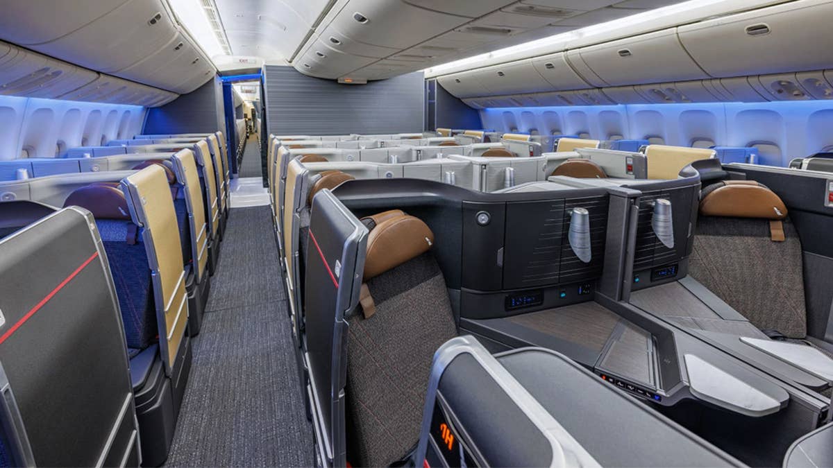 An American Airlines plane now has one-fifth of its seats lie flat