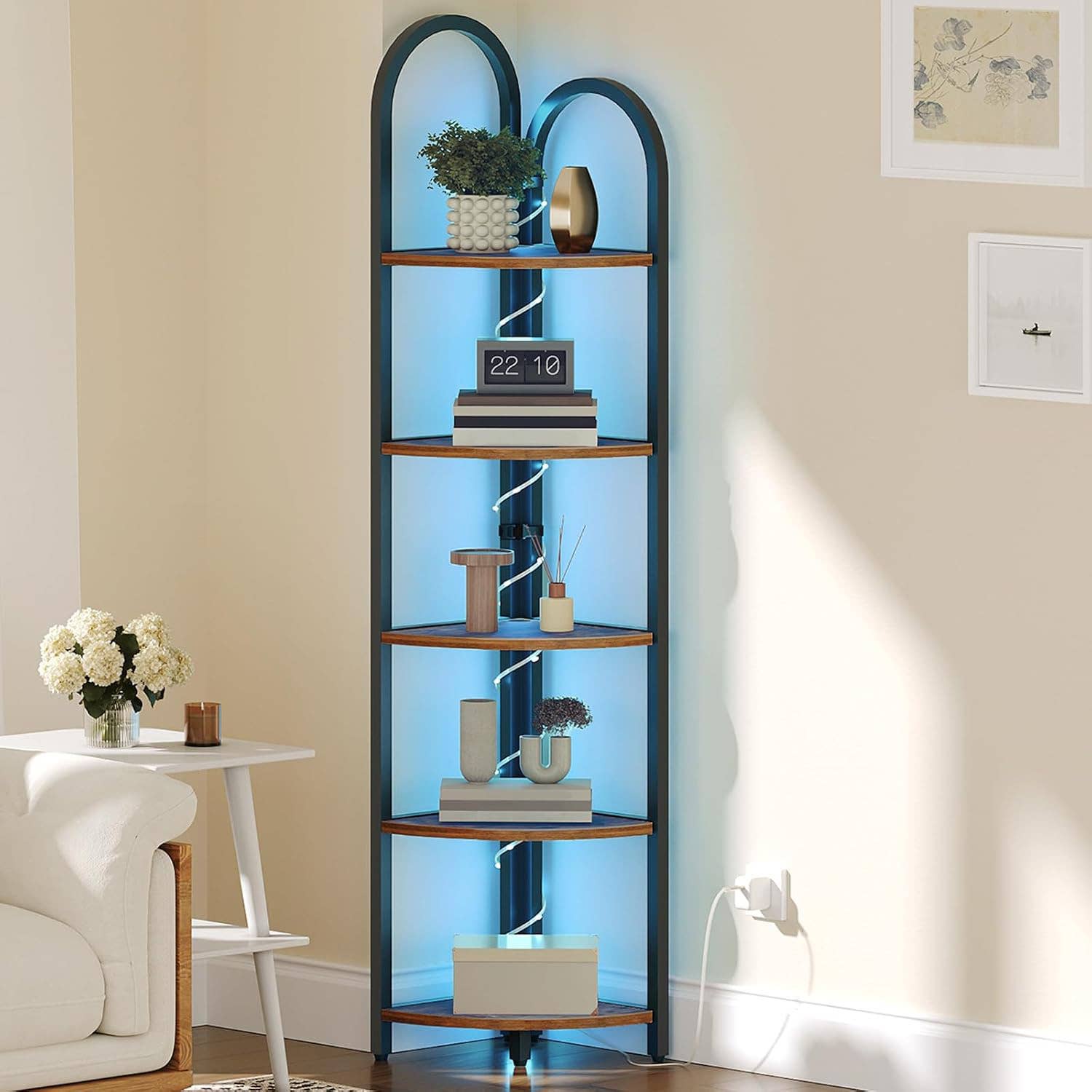 Led Strips Example Amazon has a corner shelf with LEDs for just $34 - TheStreet