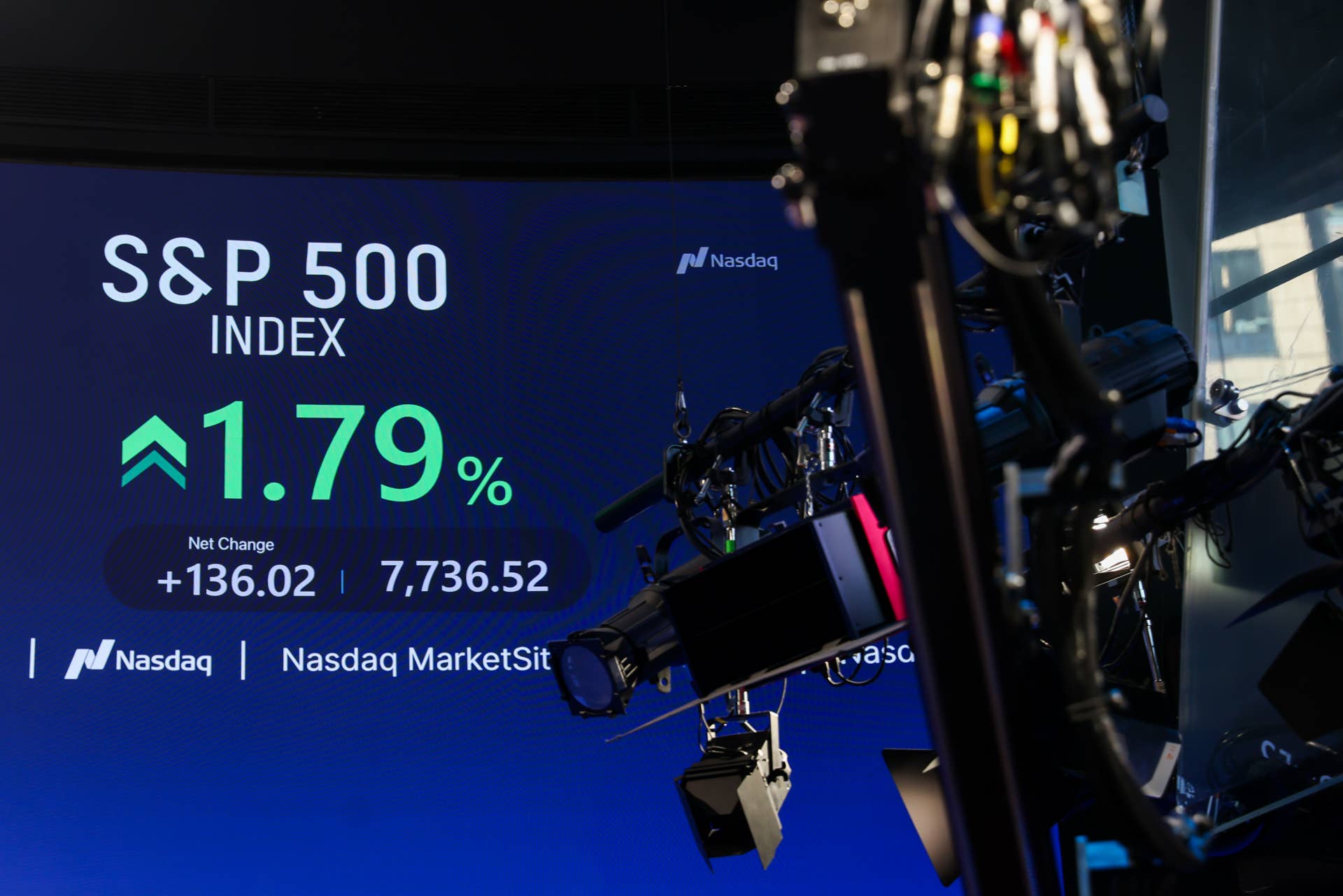 S&P 500 on display screen