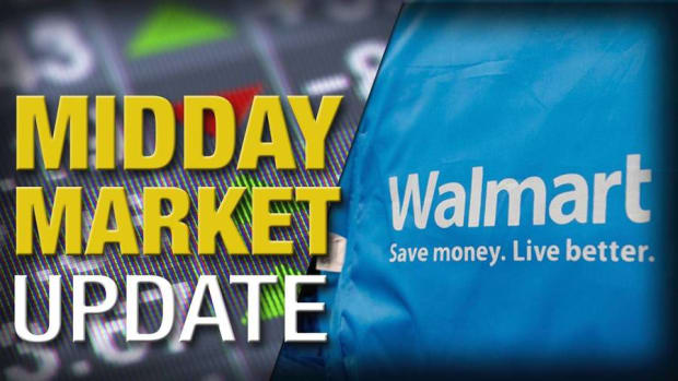 Midday Report: Walmart Tests Smartphone Payment; Stocks Climb