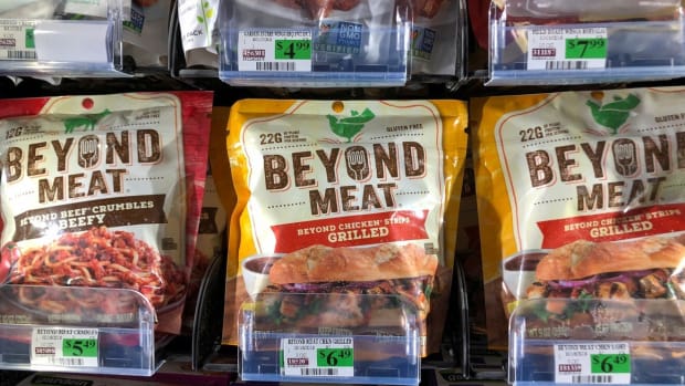Products from Beyond Meat are shown for sale at a market in Encinitas, California. Photo: Reuters
