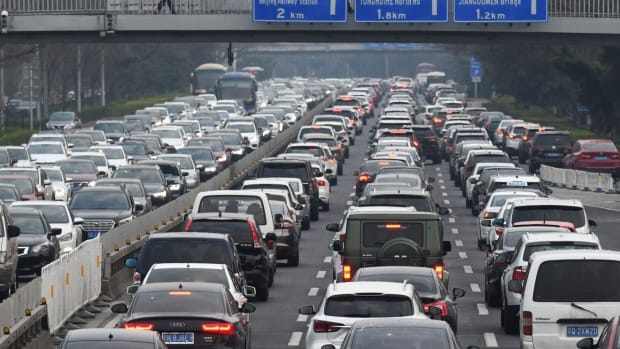China's car sales grew 11.6 per cent in August to 2.2 million. Photo: AFP