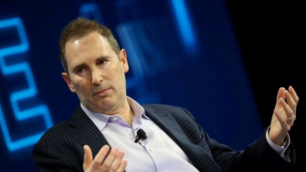 Andy Jassy, the long-time chief executive at Amazon Web Services, speaks at the WSJD Live conference in Laguna Beach, California, in 2016. Photo: Reuters