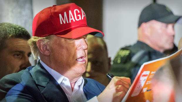 Donald Trump MAGA hat lead