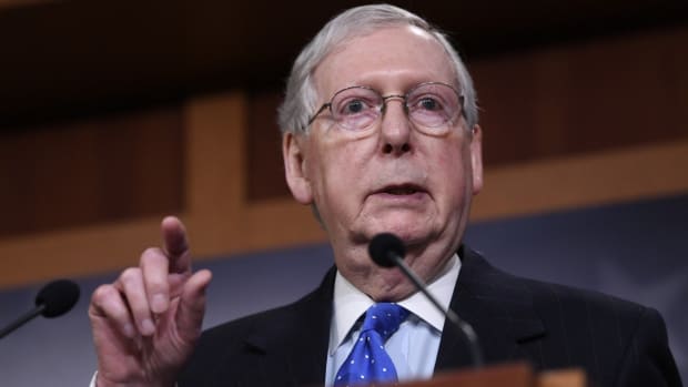 Senate Majority Leader Mitch McConnell was criticised last week for his decision to send senators home for a long weekend while House Democrats remained locked in negotiations with US Treasury Secretary Steven Mnuchin. Photo: AP