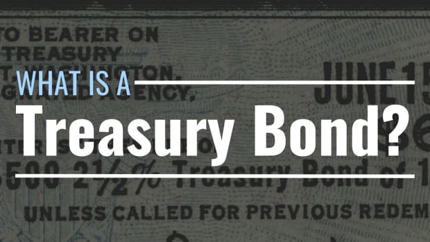 Darkened photo of a treasury bond from the 60s with text overlay that reads "What Is a Treasury Bond?"