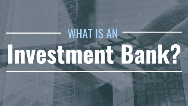 Image of a skyscraper with the text overlay "What Is an Investment Bank?"