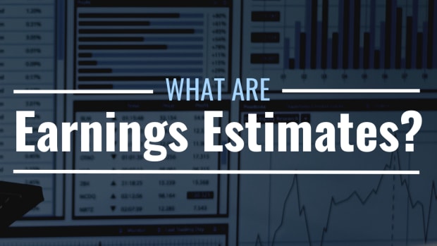 Photo of financial data on a computer screen with text overlay that reads "What Are Earnings Estimates?"
