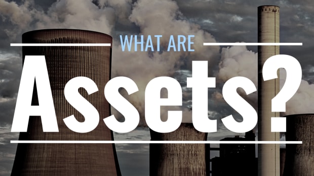 Photo of power-generating exhausts with text overlay that reads "What Are Assets?"