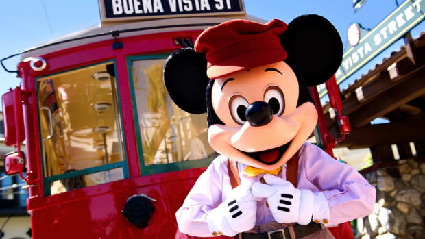 Mickey Mouse is seen at Disneyland.