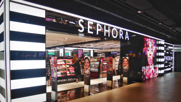 The entrance to a Sephora store. lead.