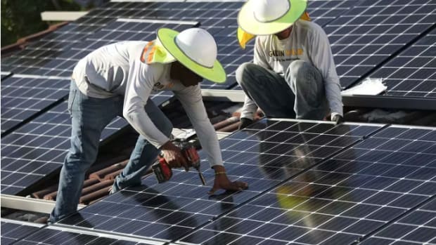 U.S. solar installations had been rising quickly until the threat of new tariffs darkened the 2022 outlook. Joe Raedle/Getty Images