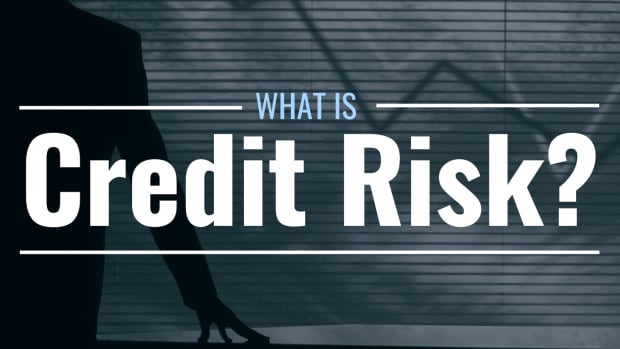 Image of a person standing in front of a declining chart with text overlay "What Is Credit Risk?"