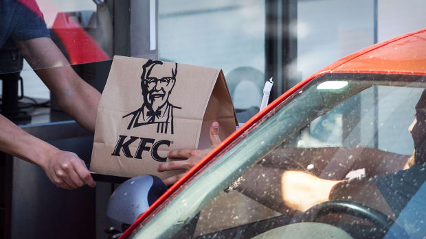 KFC drive-thru service.