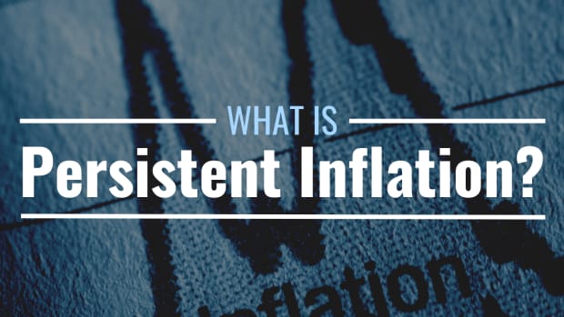 Photo of a graph and the word "inflation" with text overlay that reads "What Is Persistent Inflation?"