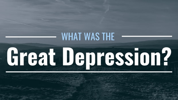 Image of drought with text overlay: "What Was the Great Depression?"