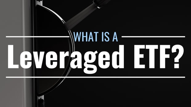 Darkened photo of a lever/switch with text overlay that reads "What Is a Leveraged ETF?"