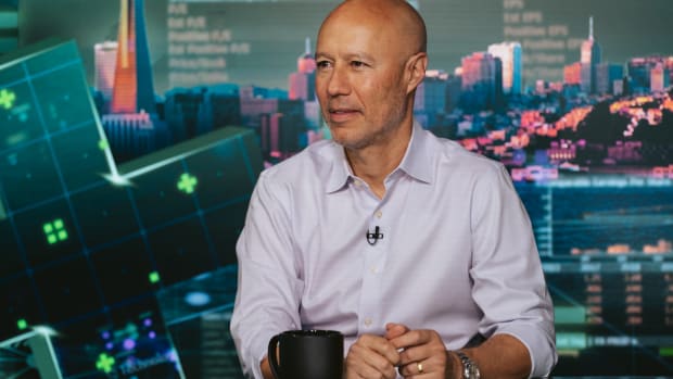 David Risher, chief executive officer of Lyft Inc., during a Bloomberg Television interview in San Francisco, California, US, on Wednesday, Feb. 14, 2024. Lyft issued a massive correction to its outlook for earnings margin in 2024, saying its margin is expected to expand by 50 basis points, not the 500 basis points written into an earnings presentation released earlier yesterday. Photographer: Michaela Vatcheva/Bloomberg via Getty Images