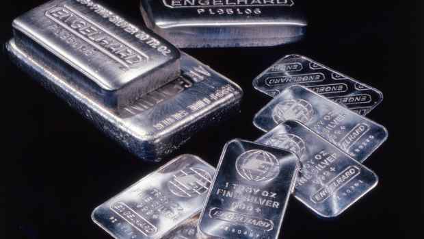 Close-up of silver bars
