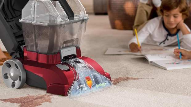 The Hoover PowerScrub Deluxe Carpet Cleaner is on sale right now at Amazon