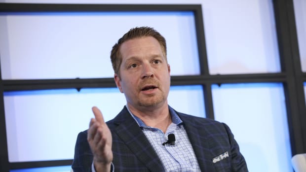 George Kurtz, co-founder and chief executive officer of Crowdstrike Inc., speaks during the Montgomery Summit in Santa Monica, California.