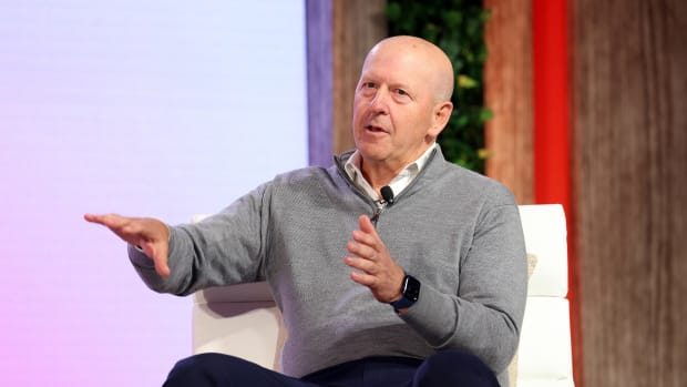 MIAMI, FLORIDA - FEBRUARY 15: Goldman Sachs CEO, David M. Solomon Pivot speaks on stage during Pivot MIA at 1 Hotel South Beach on February 15th, 2022 in Miami, Florida. (Photo by Alexander Tamargo/Getty Images for Vox Media)