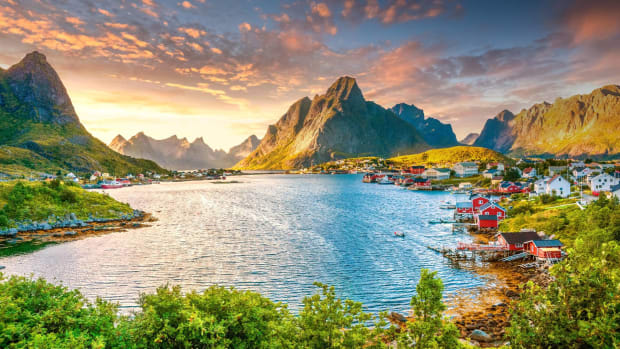 A view of the Lofoten Islands, Norway. lead.