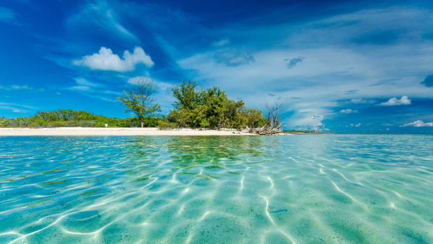 An ocean view of Bimini in The Bahamas. lead.