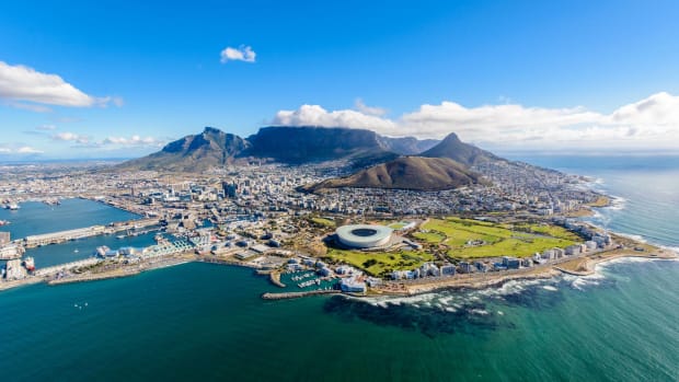 An aerial view of Cape Town, South Africa. lead.