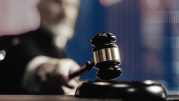 A courtroom gavel. lead.