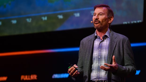Toronto , Canada - 21 May 2019; Alan Baratz, EVP, R&D & Chief Product Officer, D-Wave Systems, at FullSTK Stage during day one of Collision 2019 at Enercare Center in Toronto, Canada. (Photo By David Fitzgerald/Sportsfile via Getty Images)