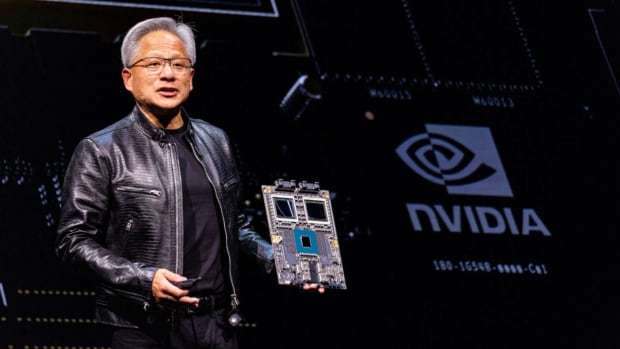 Jensen Huang, co-founder and chief executive officer of Nvidia Corp. lead.