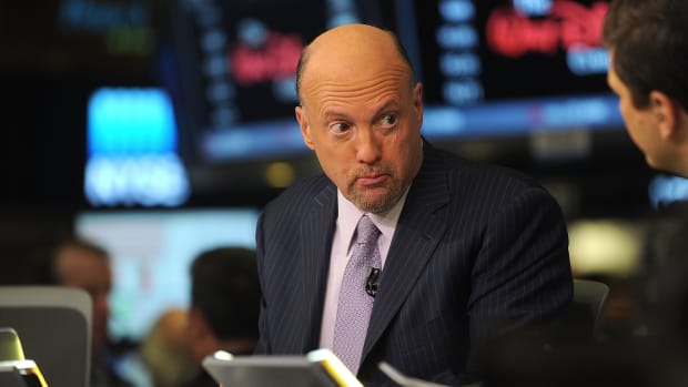 Television personality Jim Cramer attends the Opening Bell at the New York Stock Exchange.