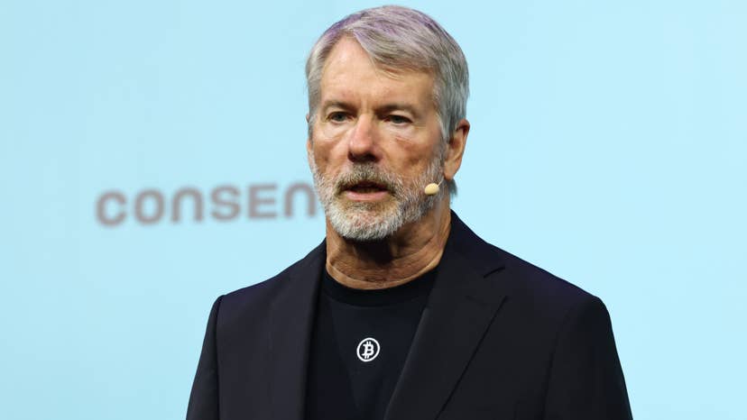 Michael J. Saylor attends Consensus Miami 2026 at Miami Beach Convention Center on May 06, 2026 in Miami Beach, Florida.