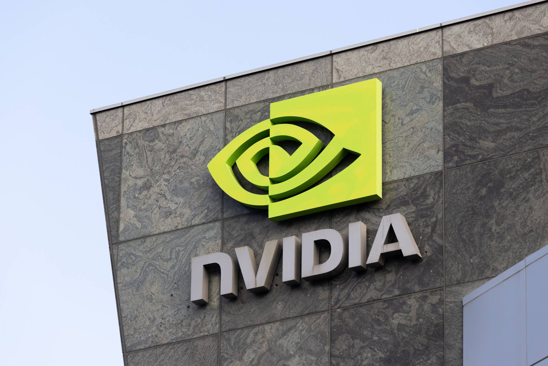 Nvidia's logo is displayed at their headquarters on August 26, 2026 in Santa Clara, California.