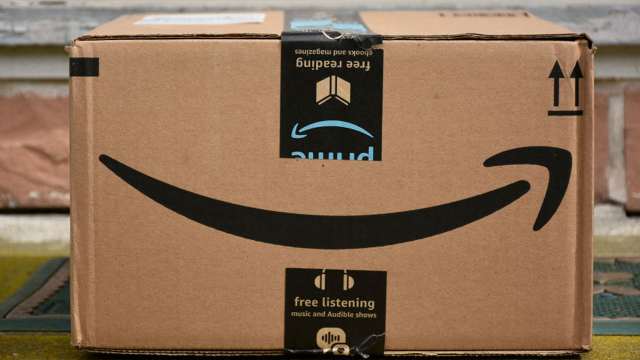 HAGERSTOWN, MD, USA - Image of an Amazon package. Amazon is an online company and is the largest retailer in the world.